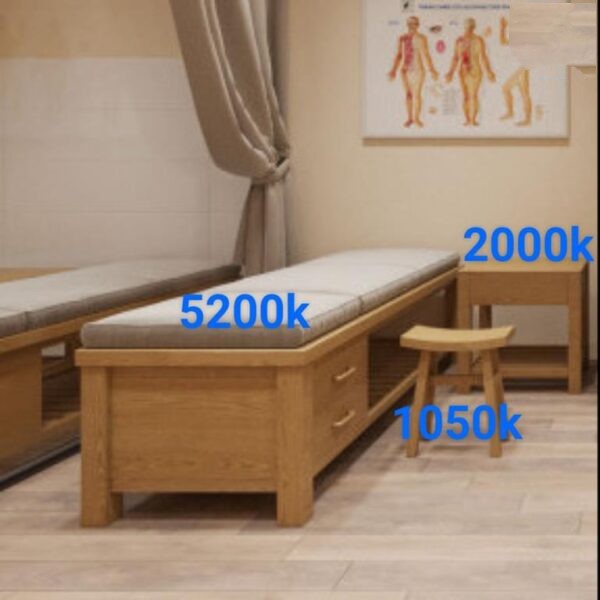 Giường massage spa gỗ thông cao cấp kích thước 190x70x60cm